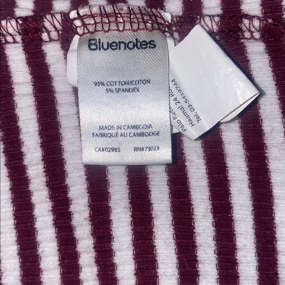 ✿ red and white striped cropped tank ✿ - Picture 2 of 2